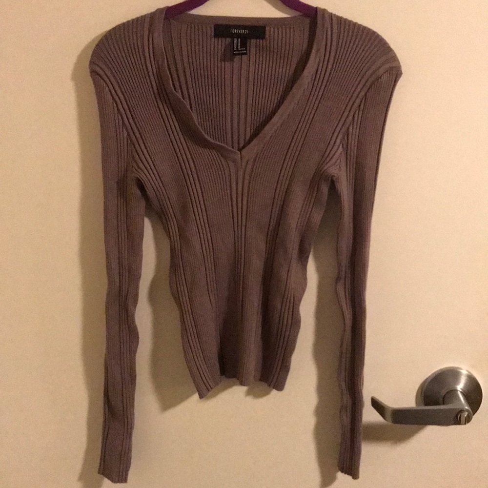Purple stretch sweater